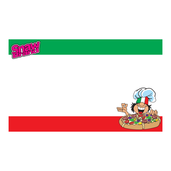 Snaw Brand - Gummi Pizza Blank Eggshell Sticker Logo PNG Vector