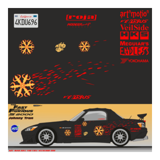 arte decal Fast and Furious Johnny Tran s2000 Logo PNG Vector