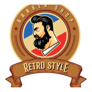Barbar Shop RETRO STYLE Logo PNG Vector