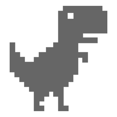 Dinosaur Game Logo PNG Vector