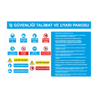 İŞ SAĞLIĞI TALİMAT VE UYARI PANOSU Logo PNG Vector