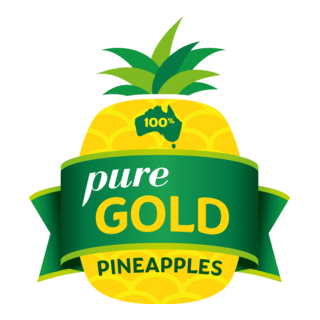 Pure Gold Pineapples Logo PNG Vector