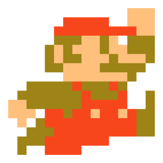 Super Mario Bros 8-bit Logo PNG Vector