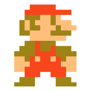 Super Mario Bros 8-bit Logo PNG Vector