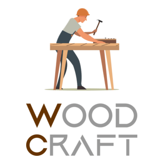Wood Craft Logo PNG Vector