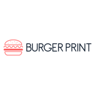Burger Print Logo PNG Vector