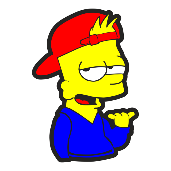 Bart com Boné e Jaqueta Logo PNG Vector