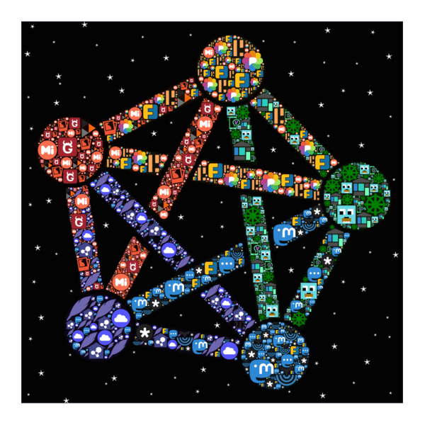 Fediverse Mosaic Logo PNG Vector