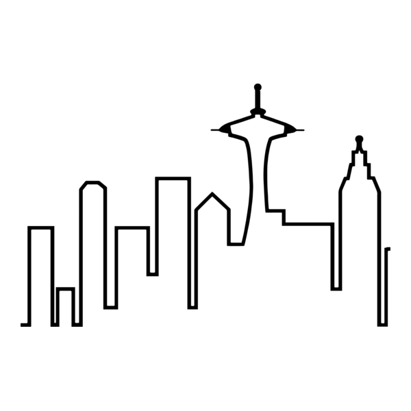 Frasier - Seattle Silhouette Logo PNG Vector