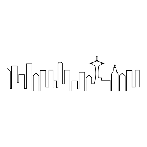 Frasier - Seattle Silhouette Logo PNG Vector