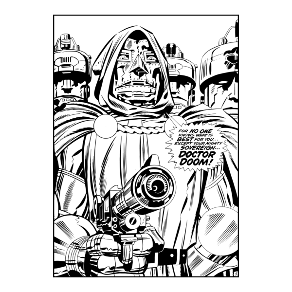 Marvel Doctor Doom Fantastic Four Jack Kirby Logo PNG Vector