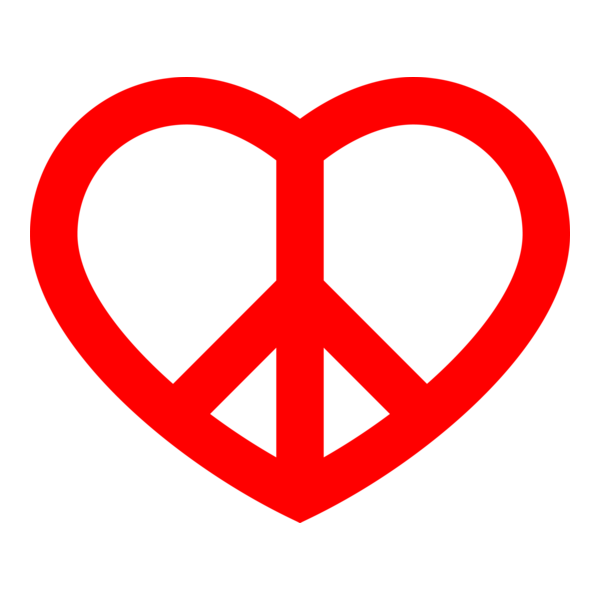 Peace Heart Logo PNG Vector