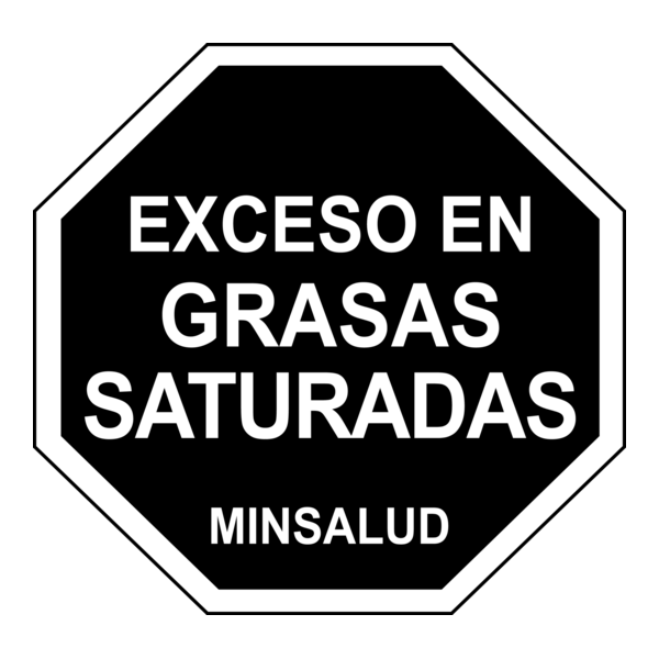 Sello Alto en Grasas Saturadas Octagonal Logo PNG Vector