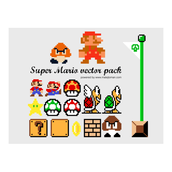 Super Mario Pack Logo PNG Vector