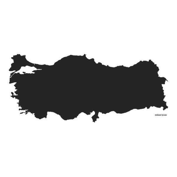 Turkey Map Logo PNG Vector