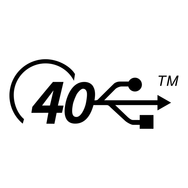 USB4 40Gbps Logo PNG Vector