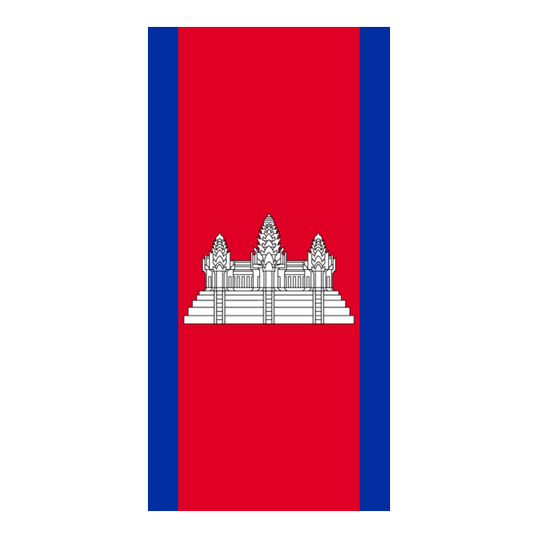 Vertical Flag of Cambodia Logo PNG Vector