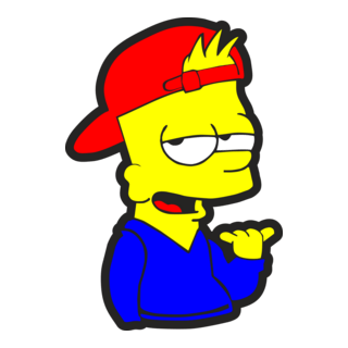 Bart com Boné e Jaqueta Logo PNG Vector
