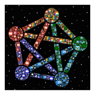 Fediverse Mosaic Logo PNG Vector