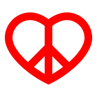 Peace Heart Logo PNG Vector