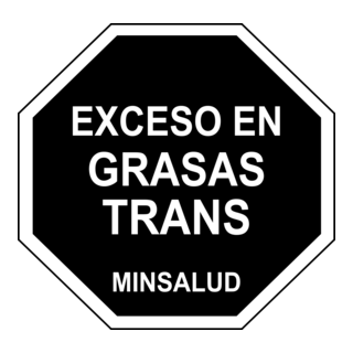 Sello Alto en Grasas Trans Octagonal Logo PNG Vector