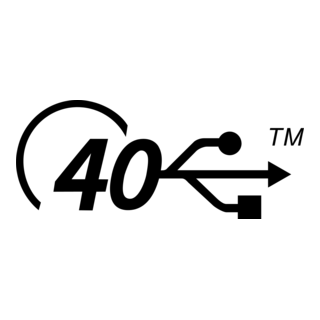 USB4 40Gbps Logo PNG Vector