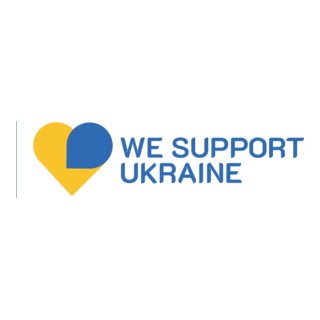 We Support Ukraine Logo PNG Vector