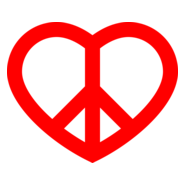Peace Heart Logo PNG Vector