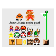 Super Mario Pack Logo PNG Vector