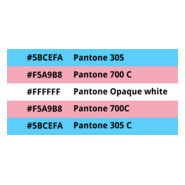 Transgender pride flag colors Logo PNG Vector