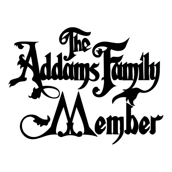 Addams Family Member T-Shirt Design Logo PNG Vector
