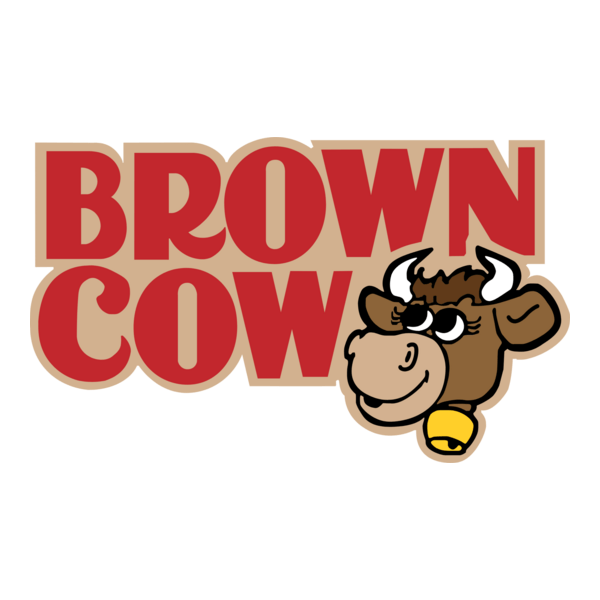Brown Cow Logo PNG Vector