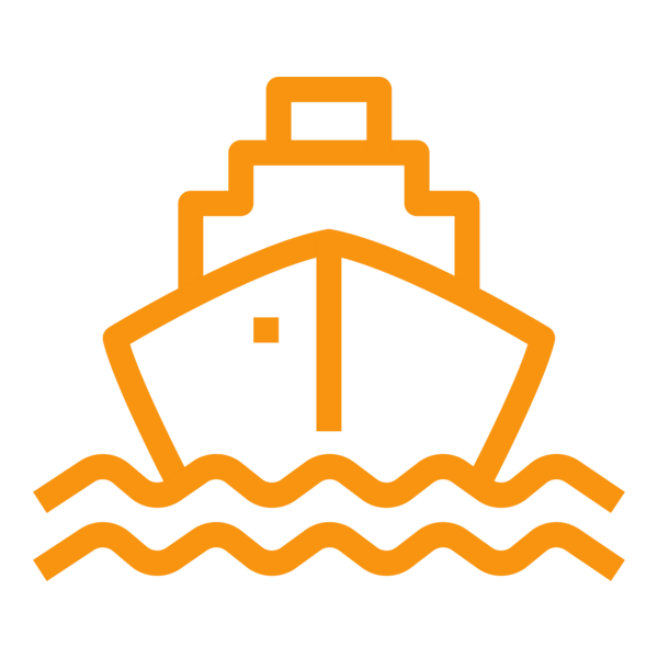 Chao Phraya Express Boat orange flag Logo PNG Vector