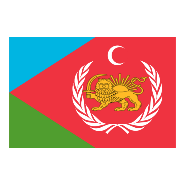Flag of Iranian Azerbaijan Logo PNG Vector