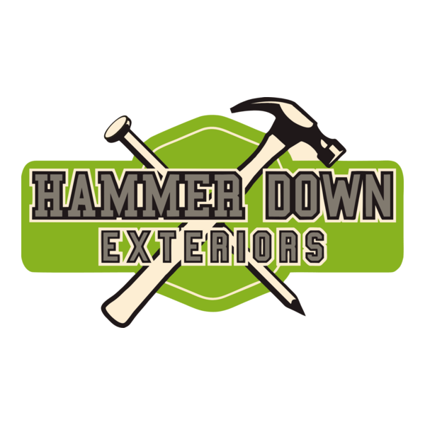 Hammer Down Exteriors Logo PNG Vector