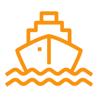 Chao Phraya Express Boat orange flag Logo PNG Vector