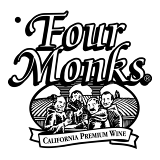Four Monks California Premium Wine Logo PNG Vector
