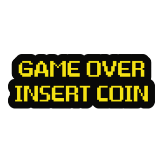 GAme Over Insert Coin Logo PNG Vector