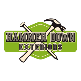 Hammer Down Exteriors Logo PNG Vector