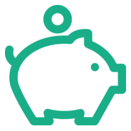 Piggy Bank Logo PNG Vector