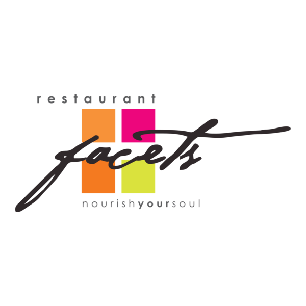 Facets Restaurant Logo PNG Vector