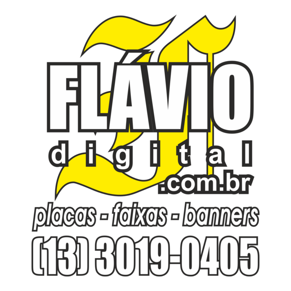 Flávio Digital Logo PNG Vector