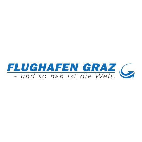 Flughafen Graz und so nah ist die Welt Logo PNG Vector