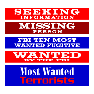 FBI Most Wanted Logo PNG Vector
