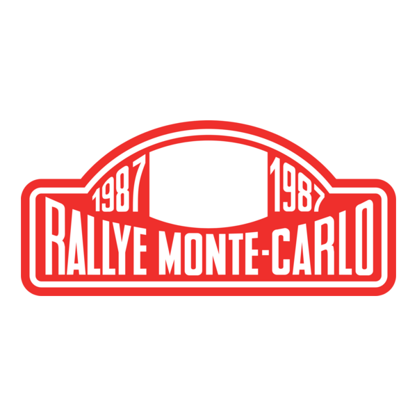 1987 Montecarlo rallye plate Logo PNG Vector