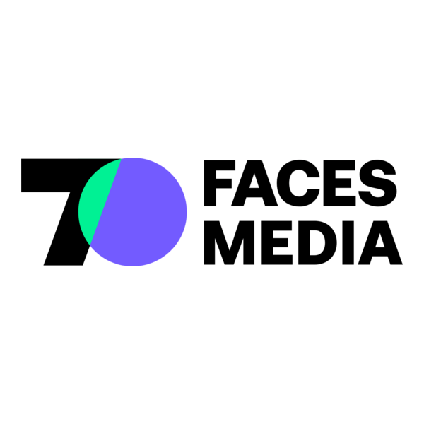 70 Faces Media Logo PNG Vector