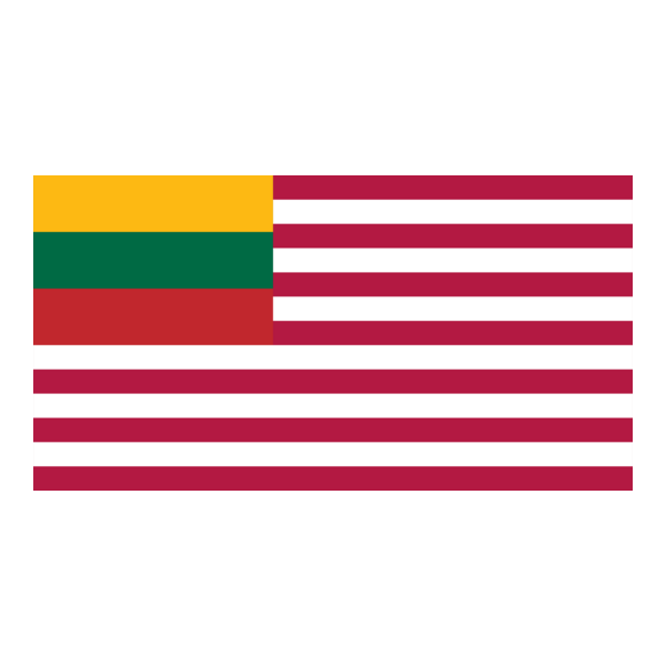 American-Lithuanian flag Logo PNG Vector