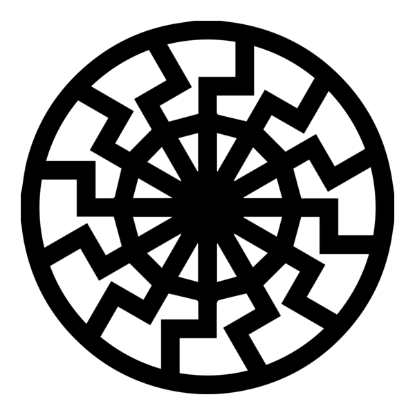Black Sun Logo PNG Vector