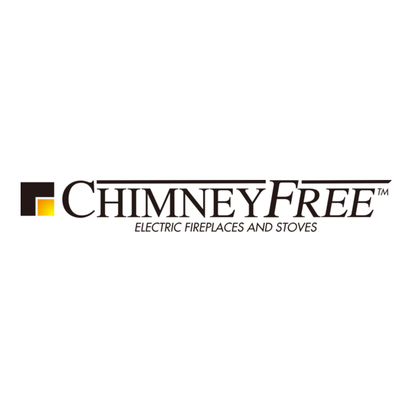 Chimney Free Electric Fireplace Logo PNG Vector