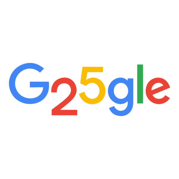 Google 25th Anniversary Logo PNG Vector